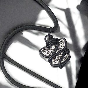 5 For $25💫Wrapped Wicked Silver Angel Pendant Necklace